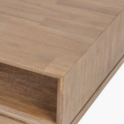 Pacific Lifestyle 2 Drawer Black And Natural Acacia Wood Coffee Table - thumbnail 7