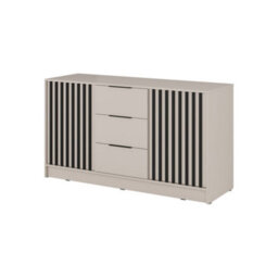 Arte Nelly Sideboard Cabinet 155Cm Cashmere & Black - Stylish Storage For Contemporary Living - thumbnail 2