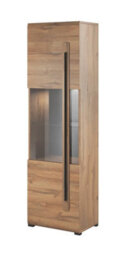 Arte Tulsa Modern Display Cabinet In White - W600mm X H2040mm X D390mm - thumbnail 1