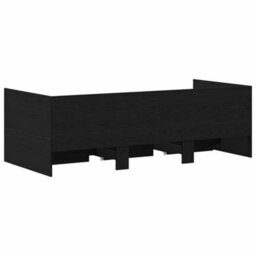 Berkfield Daybed Black Oak Engineered Wood 90 X 190 Cm Durable Daybed - thumbnail 8