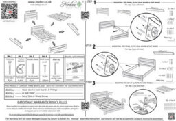 Nodax Single Bed Frame, F1, Solid Pine Wood, Easy Assembly, Sturdy Slats & Comfortable Bedroom Furniture, 3Ft, Pine Finish - thumbnail 6