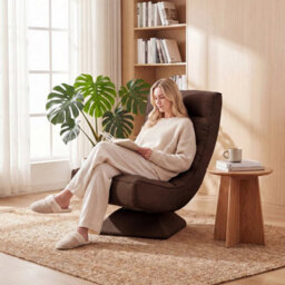 Swivel Gaming Floor Chair Folding Meditating Lounger With Adjustable Backrest - thumbnail 1
