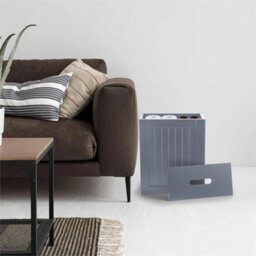 Grey Slim Bathroom Storage Cabinet Toilet Roll Holder Unit Cleaning Supply Organizer - thumbnail 6