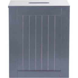 Grey Slim Bathroom Storage Cabinet Toilet Roll Holder Unit Cleaning Supply Organizer - thumbnail 4