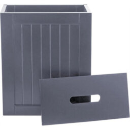 Grey Slim Bathroom Storage Cabinet Toilet Roll Holder Unit Cleaning Supply Organizer - thumbnail 3