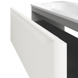 GoodHome Nevado Matt White Wall-Mounted Vanity Unit & Basin Set (W)800mm (H)600mm - thumbnail 6