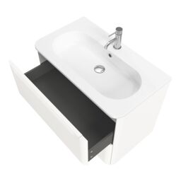 GoodHome Nevado Matt White Wall-Mounted Vanity Unit & Basin Set (W)800mm (H)600mm - thumbnail 4