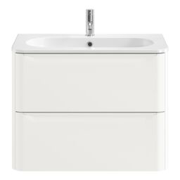 GoodHome Nevado Matt White Wall-Mounted Vanity Unit & Basin Set (W)800mm (H)600mm - thumbnail 2