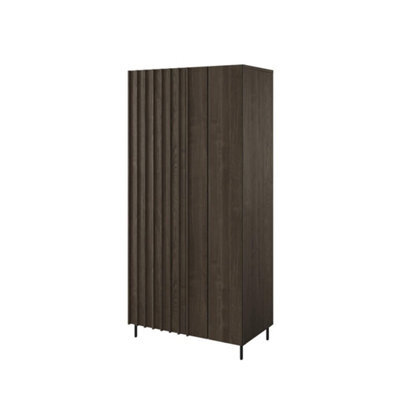 Arte Piemonte Dark Oak Effect Double Wardrobe (H1960mm W920mm D540mm) - image 1