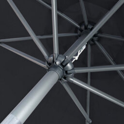 Sundaze 3M Black Round Garden Parasol Unbrella Outdoor Patio Crank Tilt With Base - thumbnail 6