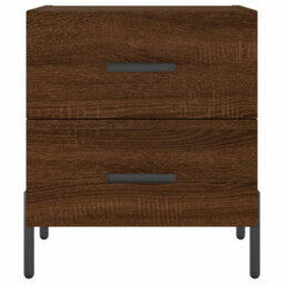Berkfield Bedside Cabinets 2 Pcs Brown Oak 40X35X47.5 Cm Engineered Wood - thumbnail 6