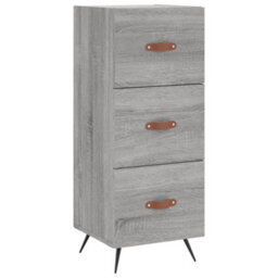 Berkfield Modern Sideboard Grey Sonoma 34.5X34X90 Cm Engineered Wood - thumbnail 1
