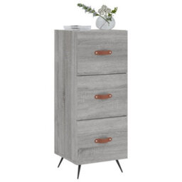 Berkfield Modern Sideboard Grey Sonoma 34.5X34X90 Cm Engineered Wood - thumbnail 3