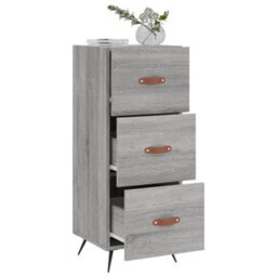 Berkfield Modern Sideboard Grey Sonoma 34.5X34X90 Cm Engineered Wood - thumbnail 4