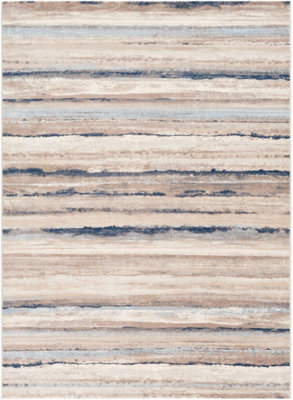 Livabliss Roma-Modern Grey Multicoloured Brown Living Dining Bedroom Rug 200 X 275 Cm Easy Care, Non Shedding - image 1