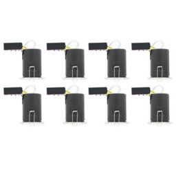 First Choice Lighting Set Of 8 Fire Bathroom Downlights - Chrome Ip65 Recessed Downlights - thumbnail 1