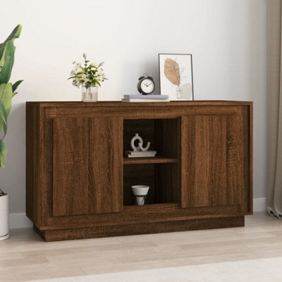 Berkfield Sideboard Brown Oak 102X35X60 Cm Engineered Wood - image 1