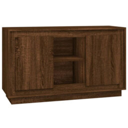 Berkfield Sideboard Brown Oak 102X35X60 Cm Engineered Wood - thumbnail 2