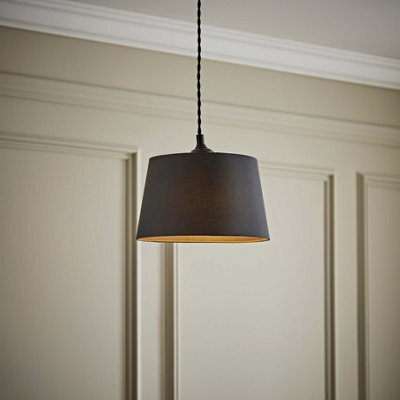 Valuelights Aspen Small Grey Tapered Ceiling Lamp Shade (D)25Cm - image 1