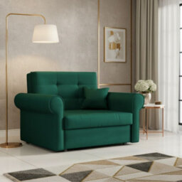 Viva I Silver Living Room Sofa Bed With Sleeping Function And Bedding Storage Polyurethane Foam 116X85X98Cm Green - thumbnail 1