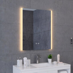 FNX Bathrooms Porto 600 X 700mm Tunable Led Bathroom Mirror With Shaver Socket, Dimmable & Demister Pad - thumbnail 1