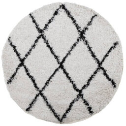 Berkfield Shaggy Rug Pamplona High Pile Modern Cream And Black Size  280 Cm - thumbnail 2