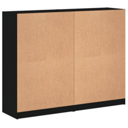 Berkfield Bookcase With Doors Black 136X37X109 Cm Engineered Wood - thumbnail 9