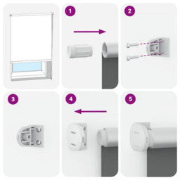 Berkfield Roller Blind Blackout White 105X210 Cm Fabric Width 100.7 Cm Polyester - thumbnail 6