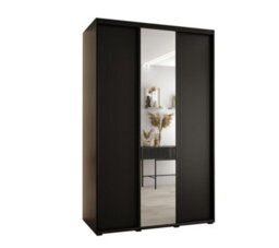 Arte Contemporary Black Cannes Iii Sliding Door Wardrobe 160Cm - Stylish Storage For Modern Living - thumbnail 2