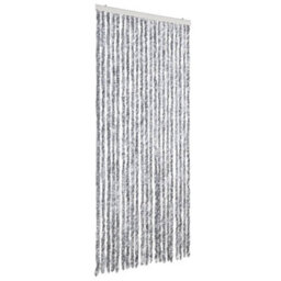 Vidaxl Insect Curtain White And Grey 90X200 Cm Chenille - thumbnail 2