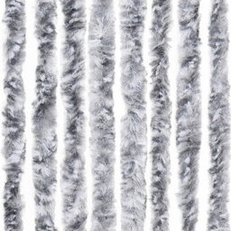 Vidaxl Insect Curtain White And Grey 90X200 Cm Chenille - thumbnail 6