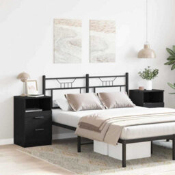 Berkfield Bedside Cabinets 2 Pcs Black Oak 40X35X65 Cm Engineered Wood - thumbnail 4