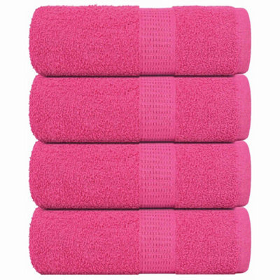 Berkfield Wash Towels 4 Pcs Frogn Pink 30X30 Cm 100% Cotton - image 1