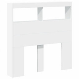 Berkfield Headboard Cabinet With Led White 100X17X102 Cm - thumbnail 3