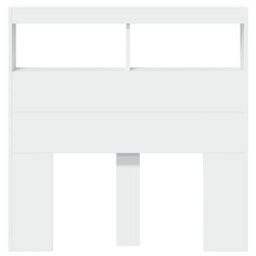 Berkfield Headboard Cabinet With Led White 100X17X102 Cm - thumbnail 6