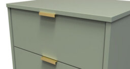 Fuji 2 Drawer Bedside Cabinet In Reed Green (Ready Assembled) - thumbnail 4