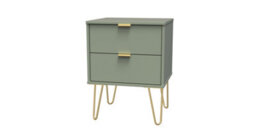 Fuji 2 Drawer Bedside Cabinet In Reed Green (Ready Assembled) - thumbnail 3