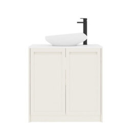 Royal Bathrooms Royal Bathroom Elmore 800mm Classic White Freestanding Bathroom Vanity Unit 2 Door Plain White Worktop With Nova Basin - thumbnail 7