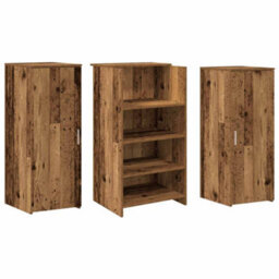 Berkfield Durable Reception Desk Old Wood 135X50X103.5 Cm Engineered Wood - thumbnail 7