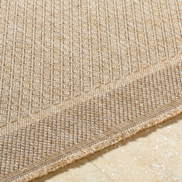 Livabliss Mirage-Cottage Tan Black Fringe In- & Outdoor Jute-Look Rug 80 X 220 Cm Easy Care, Non Shedding - thumbnail 3