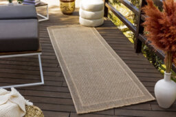 Livabliss Mirage-Cottage Tan Black Fringe In- & Outdoor Jute-Look Rug 80 X 220 Cm Easy Care, Non Shedding - thumbnail 6