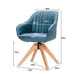 Costway Set Of 2 Swivel Accent Chair Ergonomic Armchairs Writing Desk Chairs - thumbnail 2