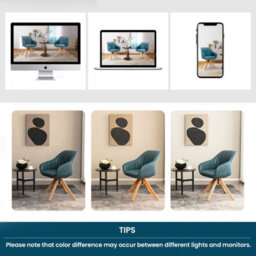Costway Set Of 2 Swivel Accent Chair Ergonomic Armchairs Writing Desk Chairs - thumbnail 9
