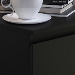 4 Drawer Chest Of Drawers Black Matt Bedside Bedroom Storage Furniture - thumbnail 5