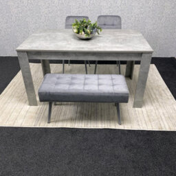 Kosy Koala Grey Wooden Dining Table Set With 2 Chairs And 1 Bench  Dining Kitchen Furniture - thumbnail 8