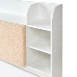 Beliani Bed With Storage Drawers Bizou 160 X 200 Cm (Eu King Size) White - thumbnail 8