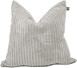 rucomfy Beanbags Rucomfy Jumbo Cord Bean Bag Floor Cushion - Indoor Versatile Platinum Seat - thumbnail 2