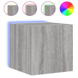 Walplus Tv Wall Cabinets With Led Lights 2 Pcs Grey Sonoma 30.5X35X30 Cm - thumbnail 7