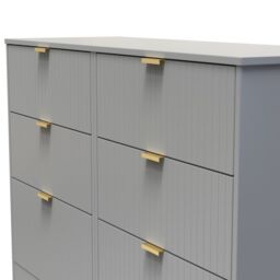 Imola Ready Assembled Matt Grey No Effect 6 Drawer Chest (H)792mm (W)1117mm (D)395mm - thumbnail 3