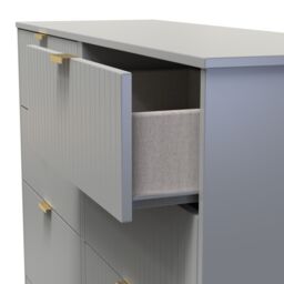 Imola Ready Assembled Matt Grey No Effect 6 Drawer Chest (H)792mm (W)1117mm (D)395mm - thumbnail 4